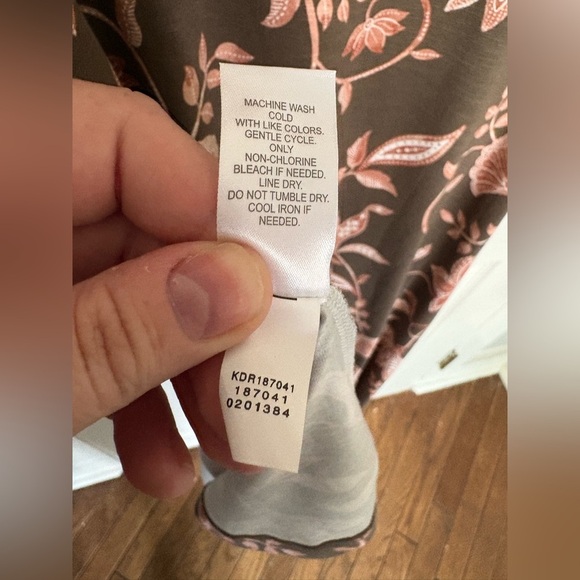 J.Jill 3/4 Sleeve Stretch Knit Dress in Brown & Pink Floral | Size Medium - Picture 12 of 12